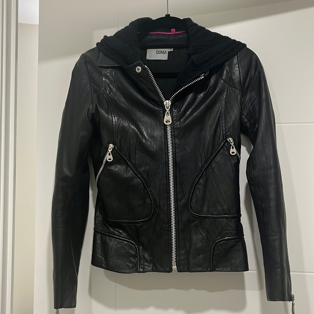 DOMA black leather jacket